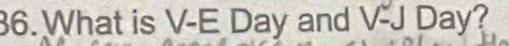 What is V-EDay and V-JDay