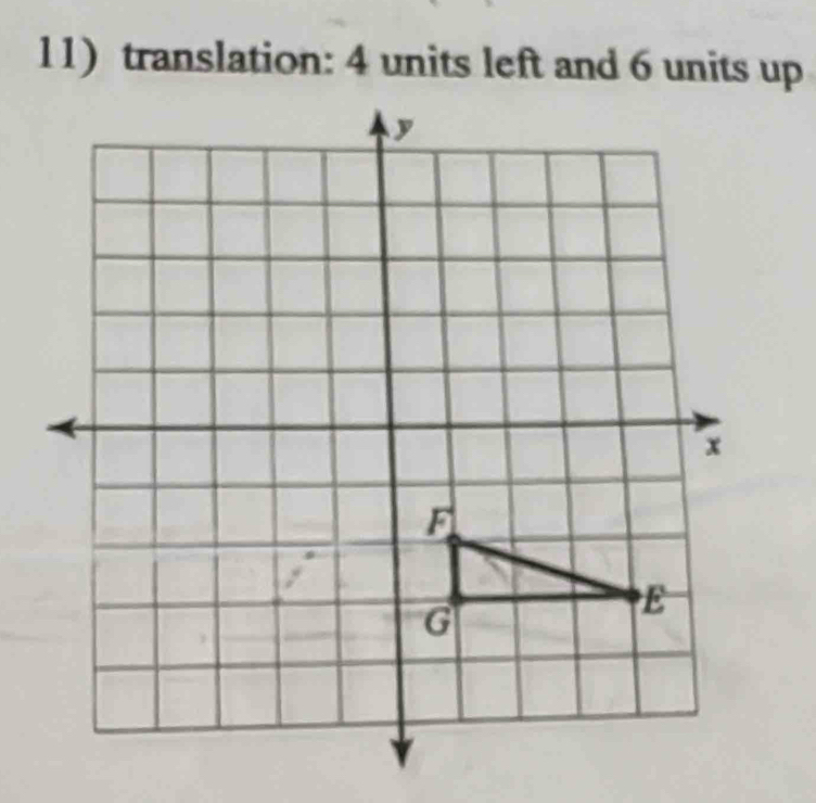 translation: 4 units left and 6 units up