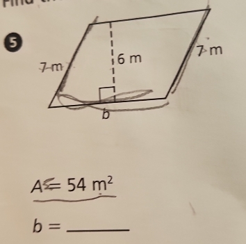 A=54m^2
__ 
_ b=