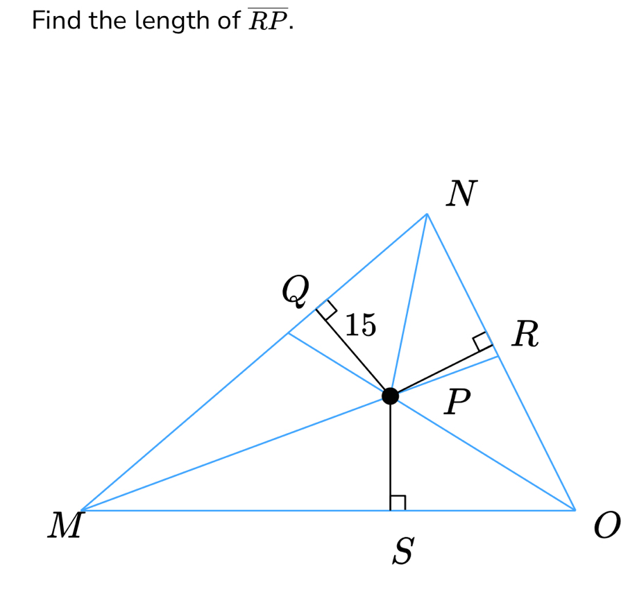 Find the length of overline RP.