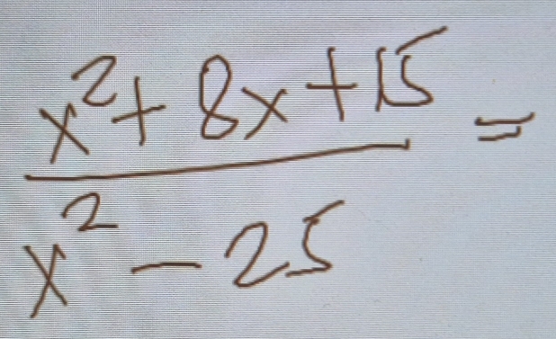  (x^2+8x+15)/x^2-25 =