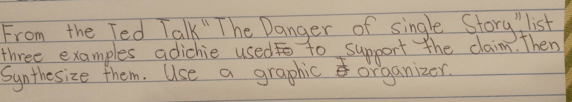Solved: From the Ted Talk 