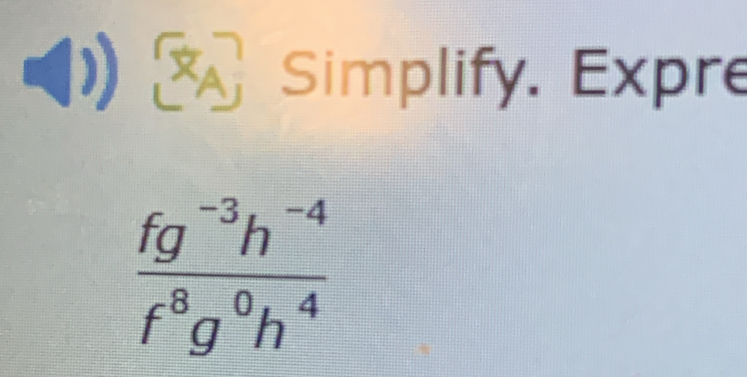 Simplify. Expre