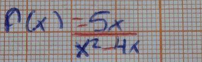 f(x)= 5x/x^2-4x 