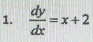  dy/dx =x+2