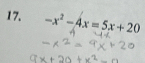 -x^2-4x=5x+20