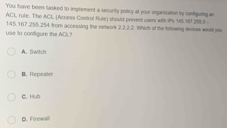 Solved: You have been tasked to implement a security policy at your ...