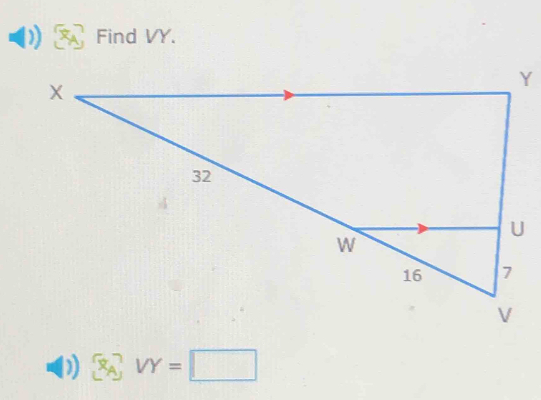 Find VY. 
(  X_A /Y=□