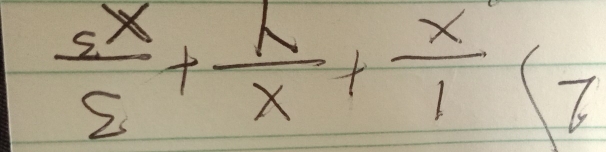  x/sumlimits  + k/x + x/1 .