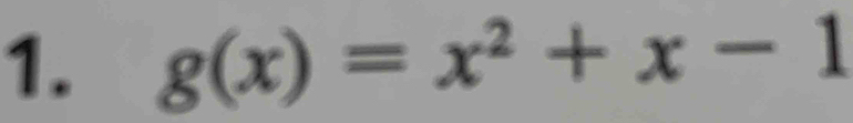 g(x)=x^2+x-1