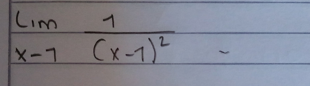 limlimits _xto 7frac 1(x-1)^2-