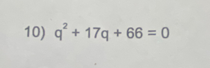 q^2+17q+66=0