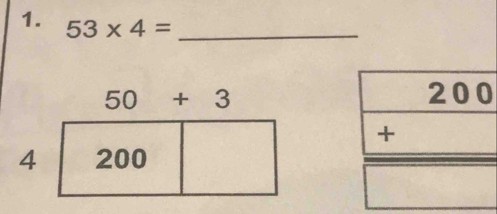 53* 4= _