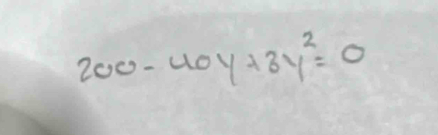 200-40y+3y^2=0