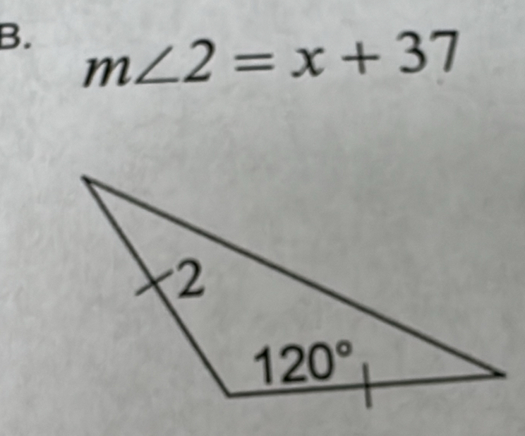 m∠ 2=x+37