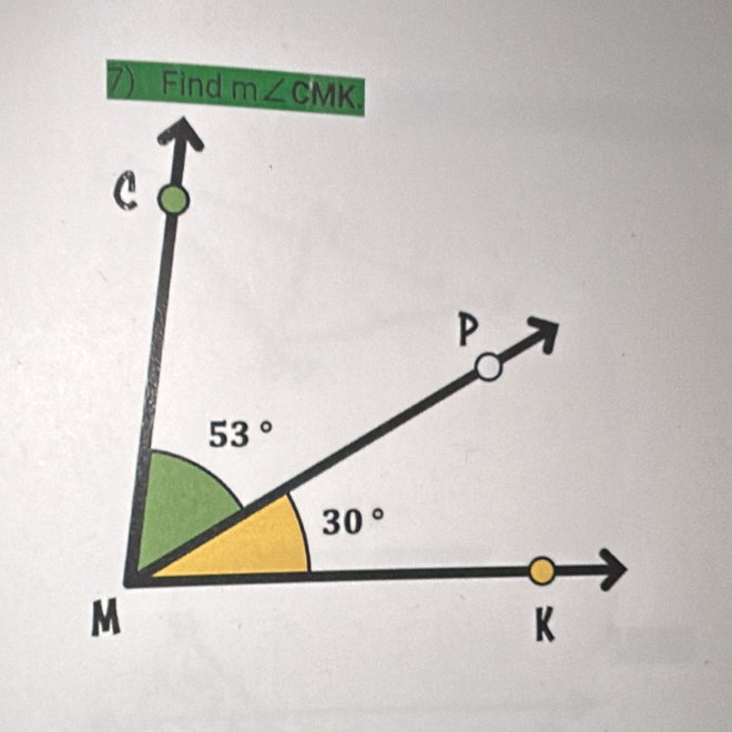 Find m∠ CMK