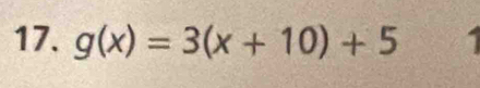 g(x)=3(x+10)+5 a