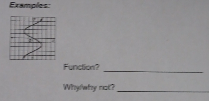 Examples: 
a 
_ 
Function? 
Why/why not?_