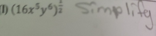 (16x^5y^6)^ 1/2 