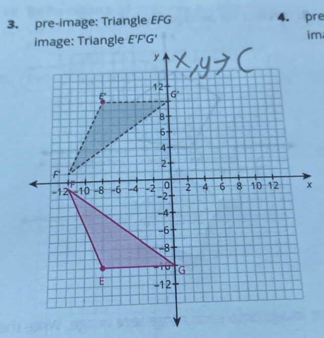 pre-image: Triangle EFG
4. pre
E'F'G'
im
x