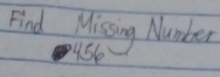 Find Missing Number 
us6