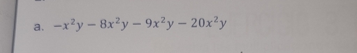 -x^2y-8x^2y-9x^2y-20x^2y