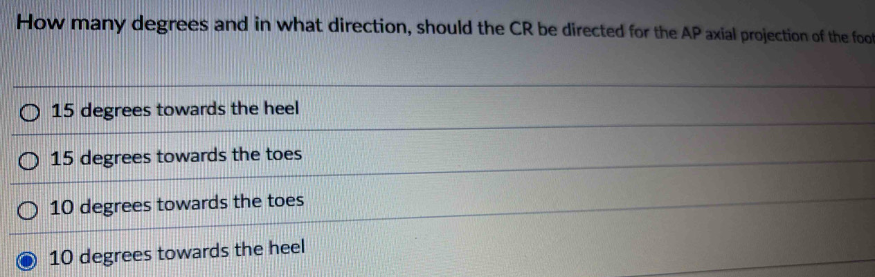 Solved: How many degrees and in what direction, should the CR be ...