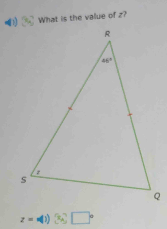 What is the value of z?
z=s(|)) □°