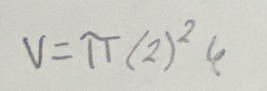 V=π (2)^26