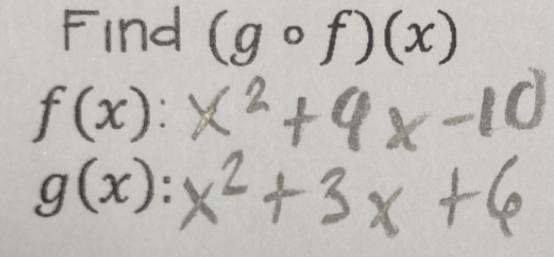 Find (gcirc f)(x)
f(x 1 
(x):