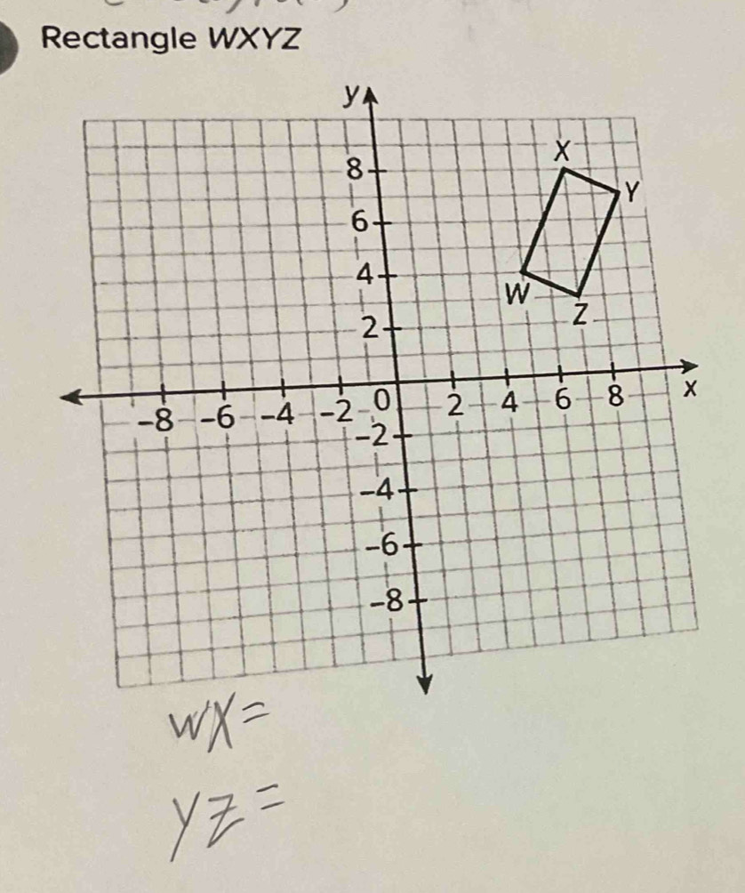 Rectangle WXYZ