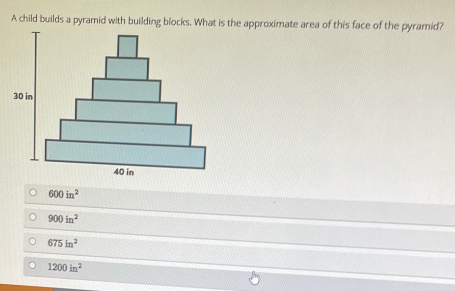 Solved: A child builds a pyramid with building blocks. What is the ...