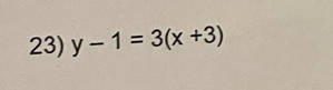 y-1=3(x+3)