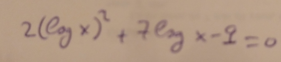 2(log x)^2+7e_2y* -1=0