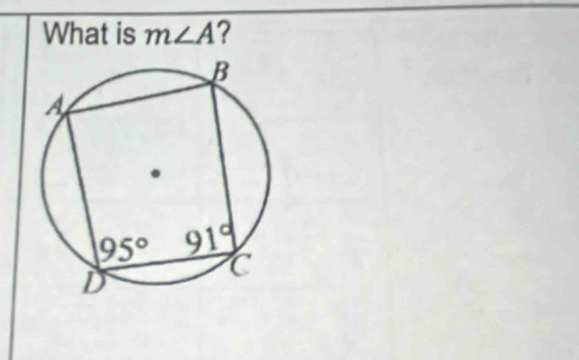 What is m∠ A ?