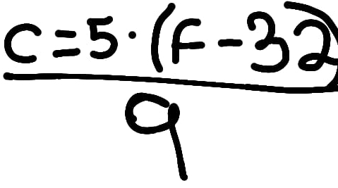  (C=5· (F-32))/9 