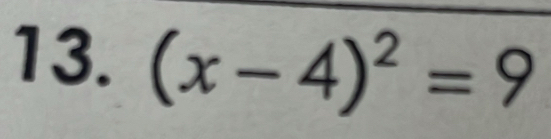 (x-4)^2=9