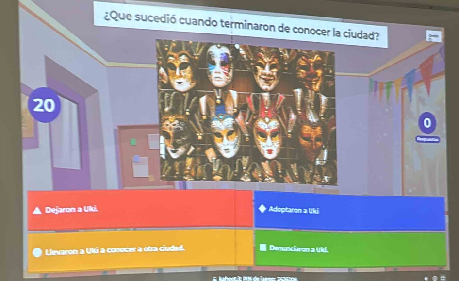 ¿Que sucedió cuando terminaron de conocdad? 
Dejaron a Uki. Adoptaron a Uki 
Llevaron a Uki a conocer a otra ciudad. Denunciaron a Uki. 
Rahoct it PIM de jueçor 2436206