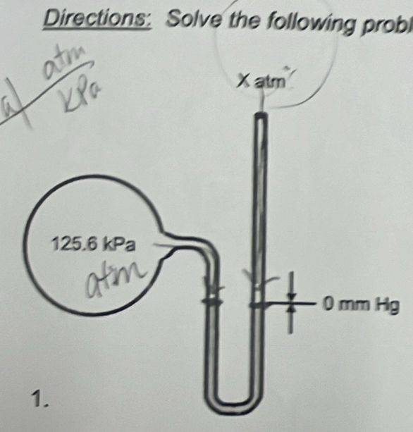 Directions: Solve the following probl 
g