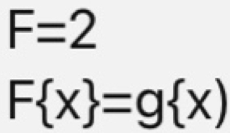 F=2
F x =g x)