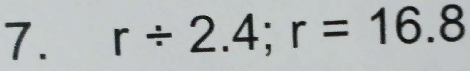 r/ 2.4; r=16.8