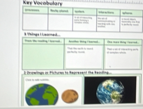 Key Vocabulary 
2 Drawings or Pictures to Represent the Reading... 
Chh to nàt nm