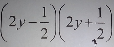 (2y- 1/2 )(2y+ 1/2 )