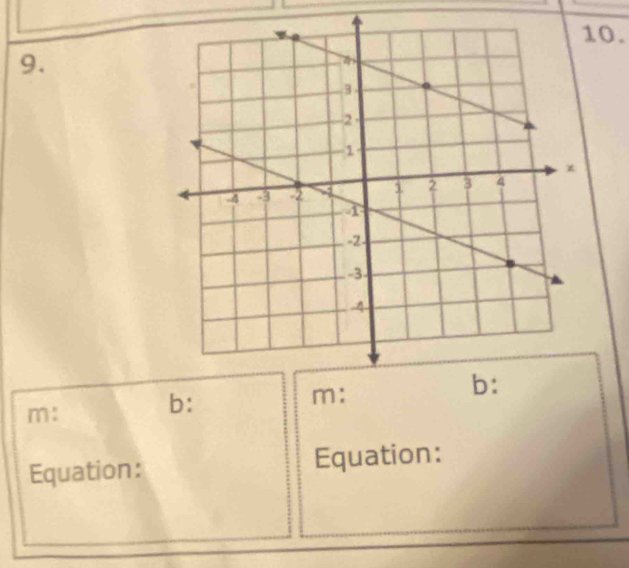 m: b: 
m: 
Equation: Equation: