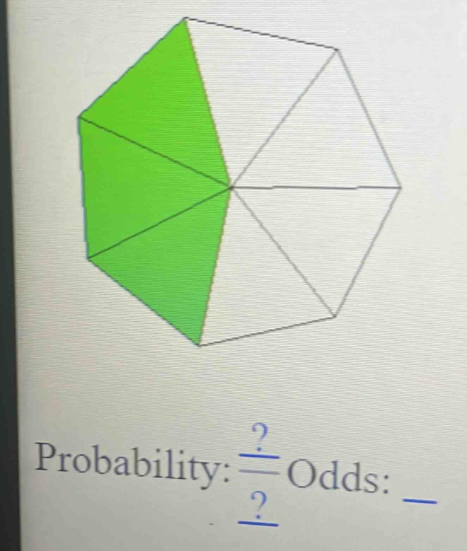 Probability: frac ?_ ? Odds:_