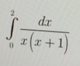 ∈tlimits _0^(2frac dx)x(x+1)