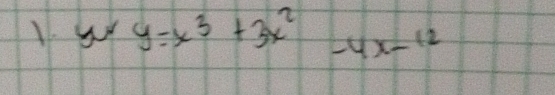 you y=x^3+3x^2 -4x-12