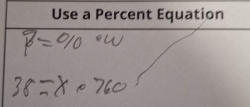 Use a Percent Equation