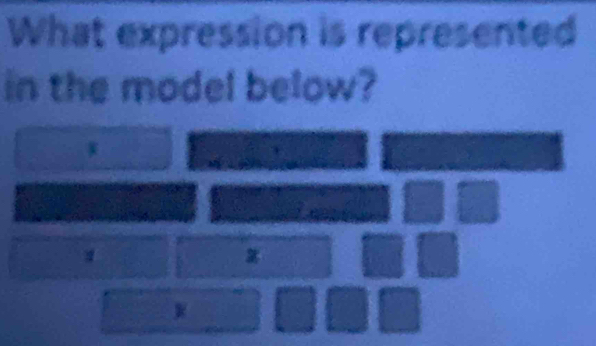 What expression is represented 
in the model below?
W