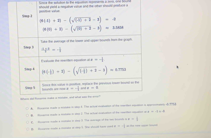Since the solution to the equation represents a zero, one bound roduce ...